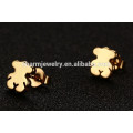 2016 New Design Cute Bear Stainless Steel Stud Earrings for Girls ZZE002